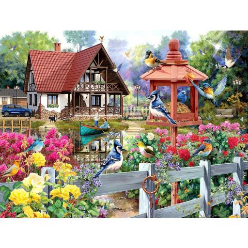 Puzzle Senior Casas y Jardines 500 Piezas Grandes SunsOut 61928 CASA DE VERANO