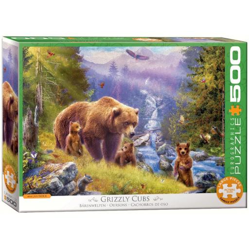 Puzzle Senior 500 Piezas Grandes XXL Eurographics 6500-5546 CACHORROS DE OSO GRIZZLY [1]