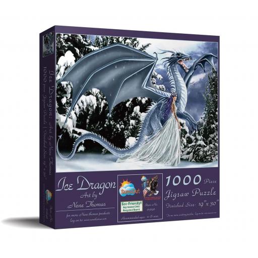 Puzzle Gotico de Hadas y Dragones 1000 Piezas SunsOut 67696 DRAGON DE HIELO , de Nene Thomas [1]