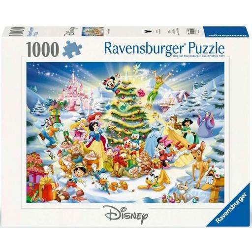 Puzzle Navideño Walt Disney 1000 Piezas Ravensburger 12000651 NAVIDAD DISNEY CON MICKEY MOUSE  [1]