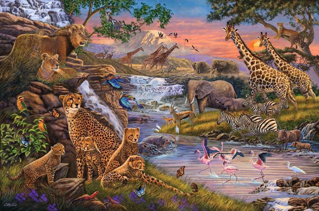 Puzzle de Animales Salvajes Africanos 3000 Piezas Ravensburger 16465 EL  REINO ANIMAL