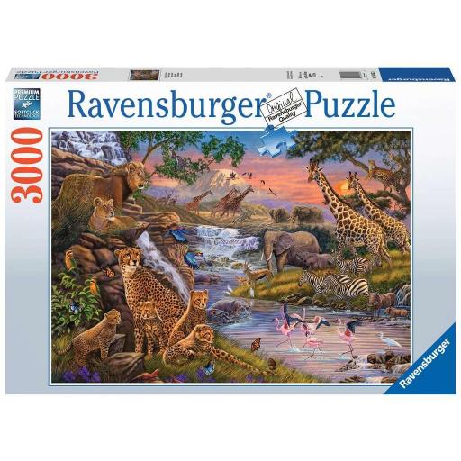 Puzzle de Animales Salvajes Africanos 3000 Piezas Ravensburger 16465 EL REINO ANIMAL [1]