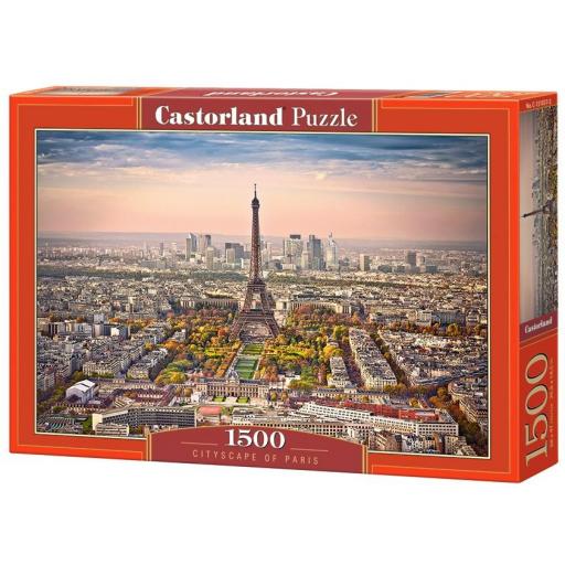 Puzzle de Paris y la Torre Eiffel 1500 Piezas CASTORLAND 151837 PAISAJE DE LA CIUDAD DE PARIS [1]