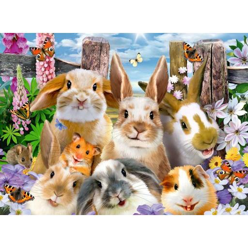 Puzzle Infantil 100 Piezas XXL Ravensburger 10949 SELFIE DE CONEJITOS