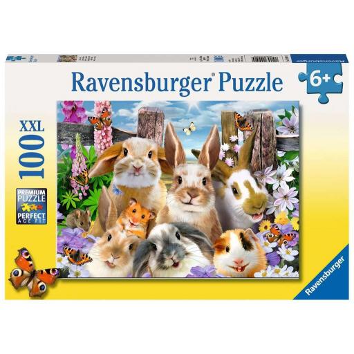 Puzzle Infantil 100 Piezas XXL Ravensburger 10949 SELFIE DE CONEJITOS [1]