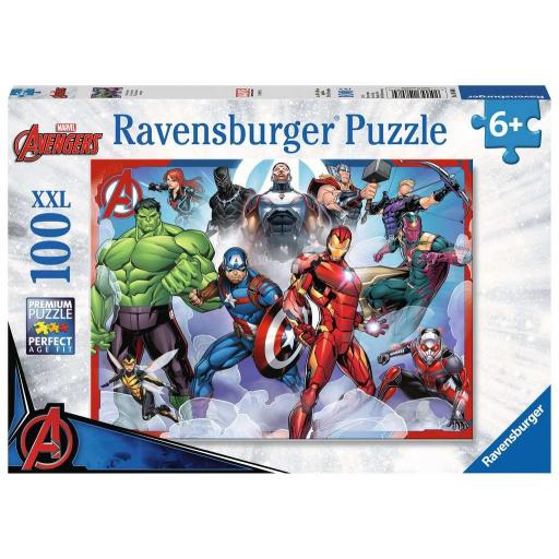 Puzzle Infantil 100 Piezas XXL Ravensburger 10808 AVENGERS - HEROES MARVEL "Los Vengadores" [1]