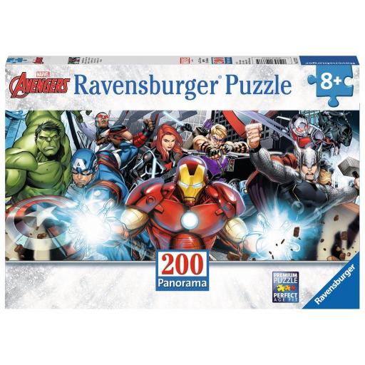 Puzzle Infantil 200 Piezas XXL Ravensburger 12737 AVENGERS - HEROES MARVEL "Los Vengadores"