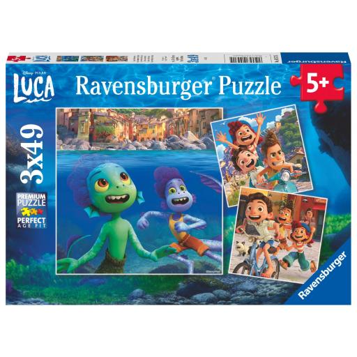 Puzzle Infantil Disney Luca 3 x 49 Piezas Ravensburger 05571 LAS AVENTURAS DE LUCA