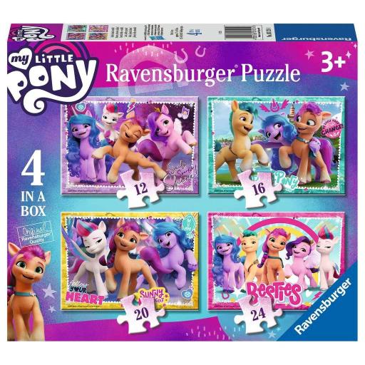 Puzzle Infantil MY LITTLE PONY 4 IN A BOX (12, 16, 20 y 24 piezas) Ravensburger 03121