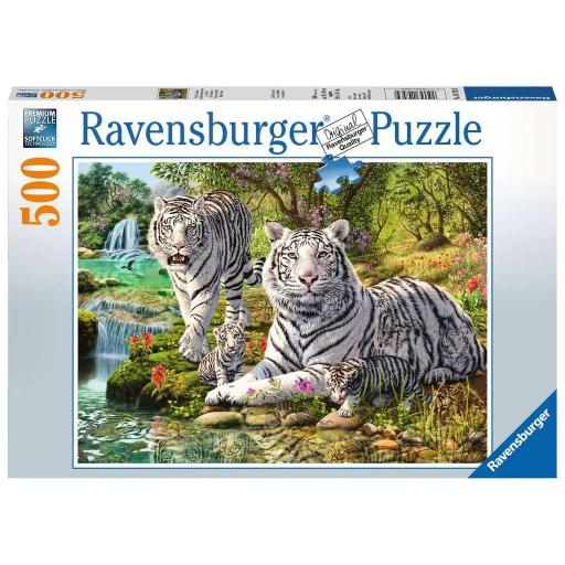Puzzle de Animales 500 Piezas Ravensburger 14793 TIGRES BLANCOS (Encuentra los Tigres Escondidos) [1]