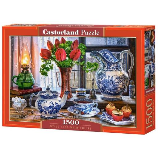 Puzzle 1500 Piezas Castorland 151820 BODEGON CON TULIPANES [1]