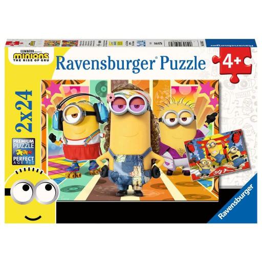 Puzzle Infantil 2 x 24 Piezas Ravensburger 05085 MINIONS , LOS SECUACES EN ACCION