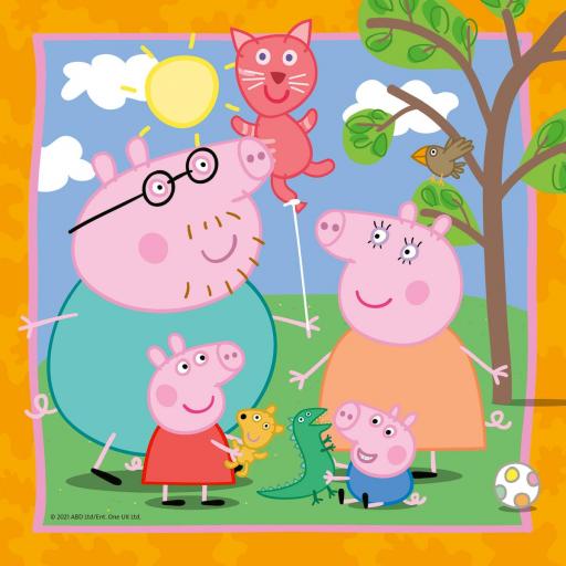 Puzzle Infantil Peppa Pig 3 x 49 Piezas Ravensburger 05579 LA FAMILIA Y LOS AMIGOS DE PEPPA [1]