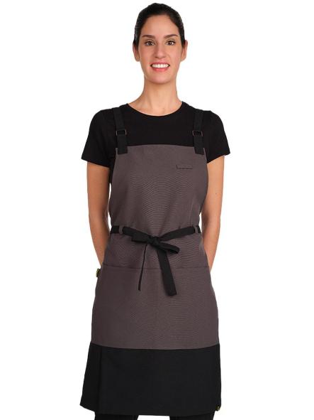 Delantal peto bicolor cruzado [3]