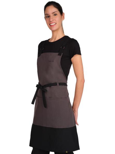 Delantal peto bicolor cruzado [7]