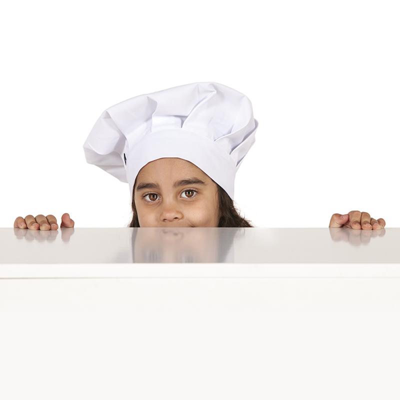 Gorro infantil cocina blanco  Gorros chef para niños Garys