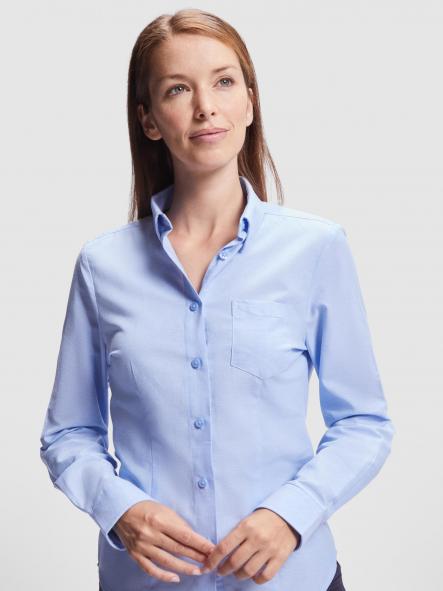 Camisa de manga larga oxford mujer [0]