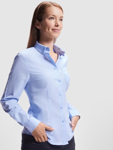 Camisa de manga larga oxford mujer [1]
