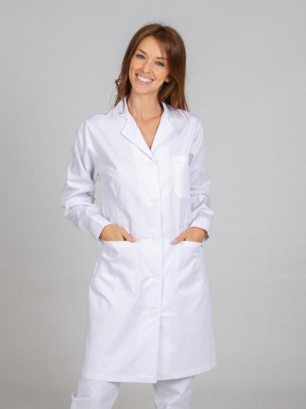 Bata mujer m/l sarga blanca