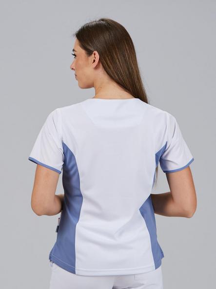 Blusa Mujer Escote Pico Combinada M/C CLEO [7]