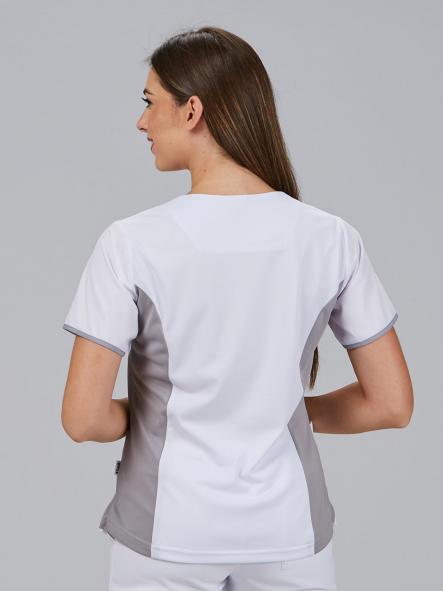 Blusa Mujer Escote Pico Combinada M/C CLEO [4]