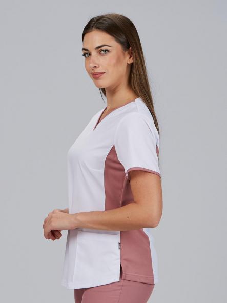 Blusa Mujer Escote Pico Combinada M/C CLEO [2]