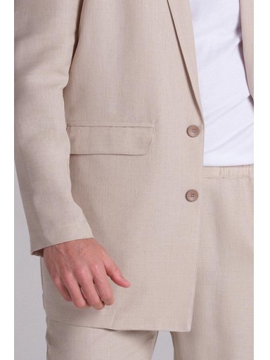 Chaqueta levita hombre beig [1]