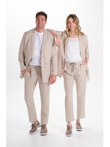 Chaqueta levita hombre beig [2]