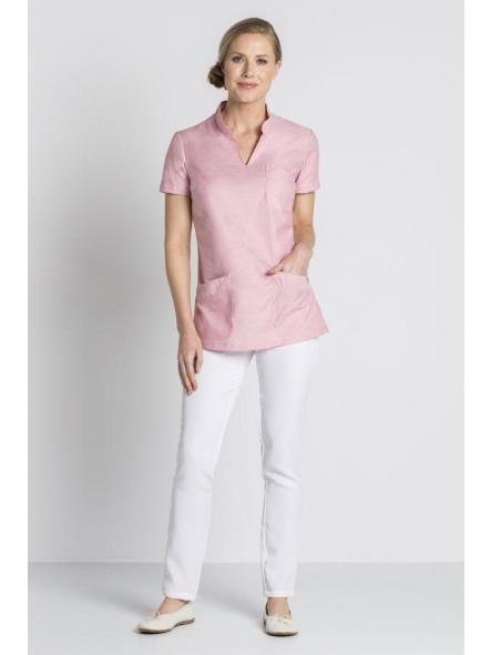 Casaca rosa cuello mao [1]