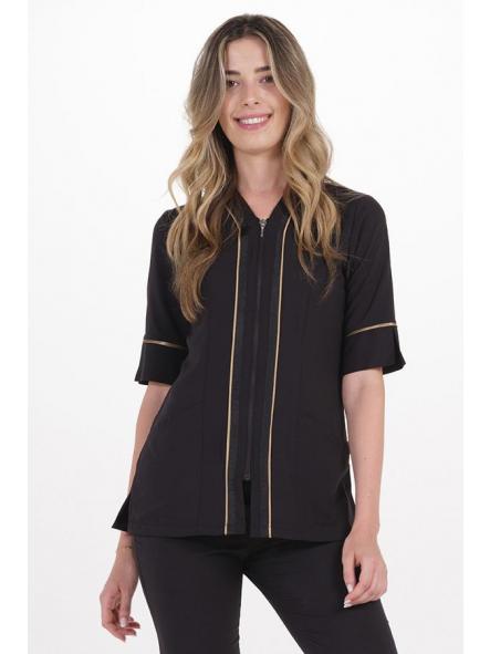 Chaqueta elástica manga 3/4 vivo dorado [2]