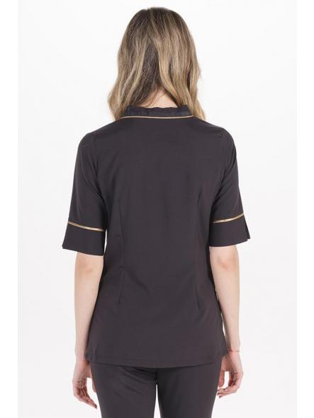 Chaqueta elástica manga 3/4 vivo dorado [1]