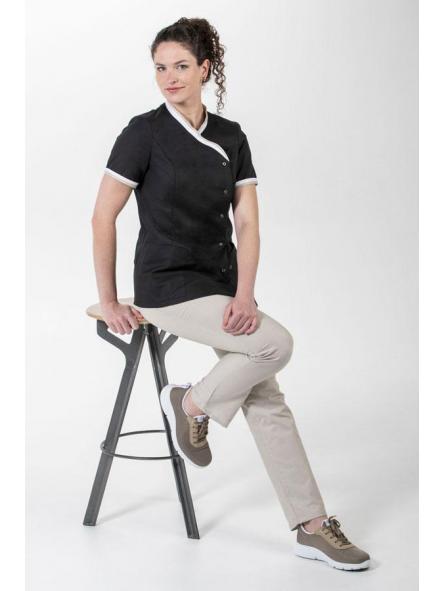 Chaqueta negra cuello y mangas vivo [1]