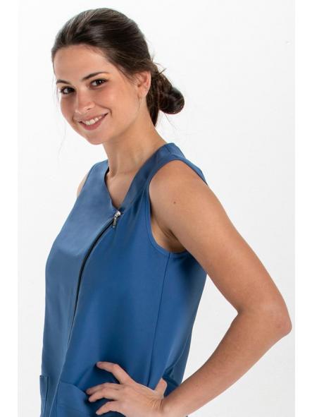 Casaca s/mangas diagonal microfibra azul [3]