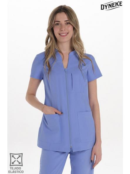 Chaqueta mujer m/c azul elástica [0]