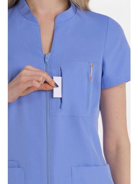 Chaqueta mujer m/c azul elástica [2]