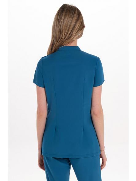 Chaqueta mujer m/c verde petróleo elástica [1]