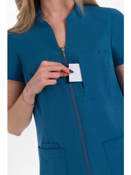 Chaqueta mujer m/c verde petróleo elástica [2]