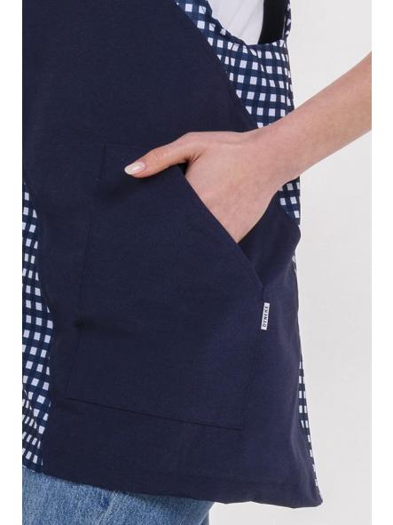 Estola cruzada combi cuadro azul [1]