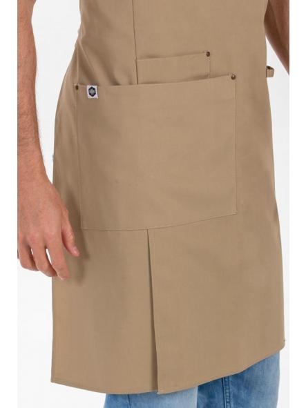 Delantal peto unisex bolsillos beig [2]