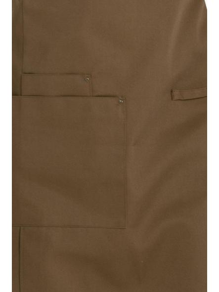 Delantal peto unisex bolsillos marrón [1]