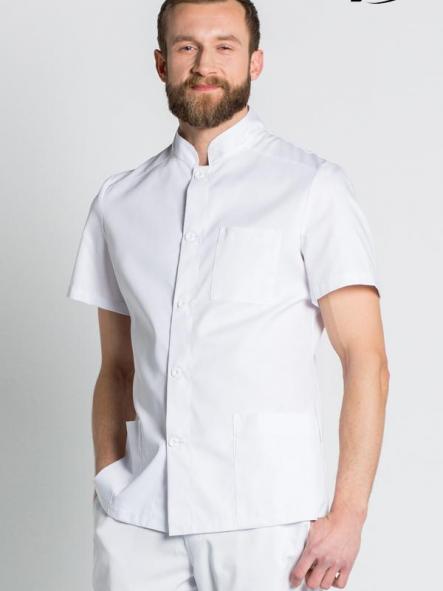 Chaqueta básica hombre m/c blanca