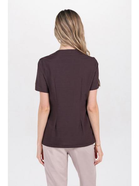 Chaqueta elástica marrón cruzada hebilla m/c [1]