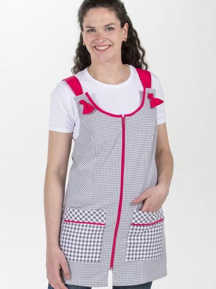 Pichi gris contraste fucsia