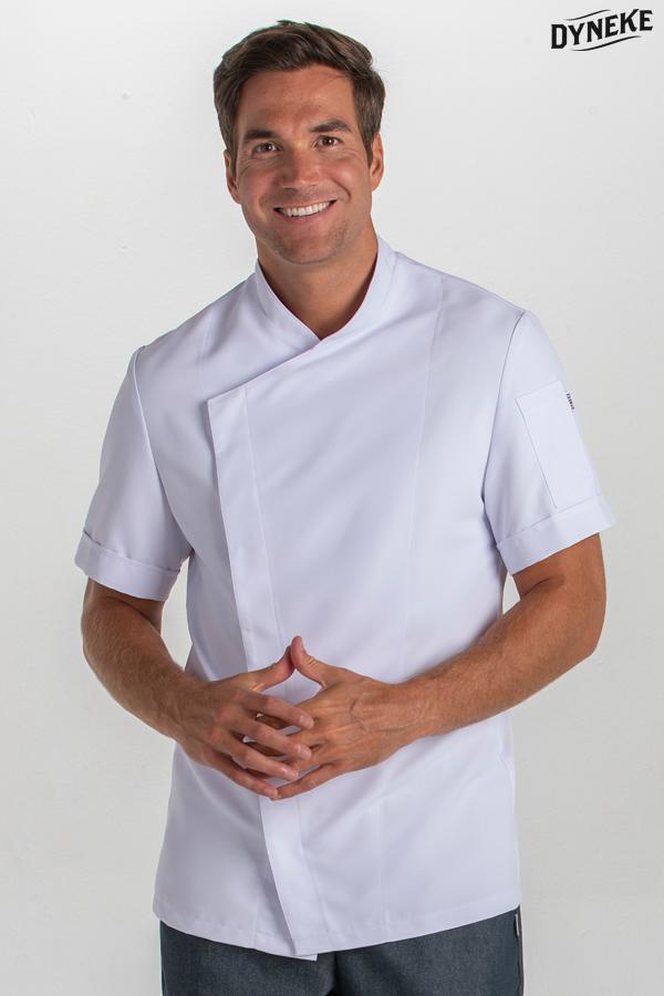 chaqueta para chef en color blanco dyneke