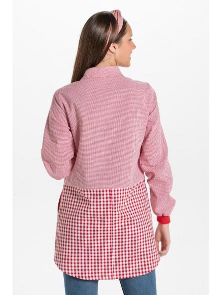 Bata maestra cuadro rojo [2]