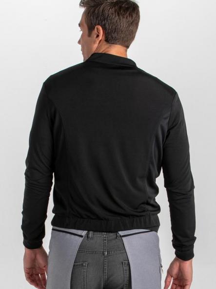 Chaqueta cbro. punto negra con cremallera [1]