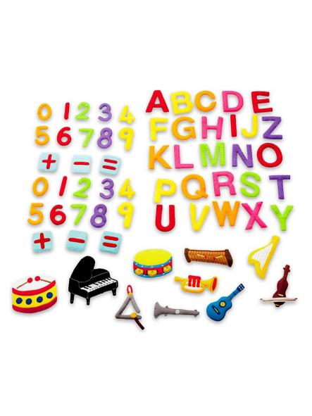 Pack letras, números y música para tapiz pared- 30 pcs [1]