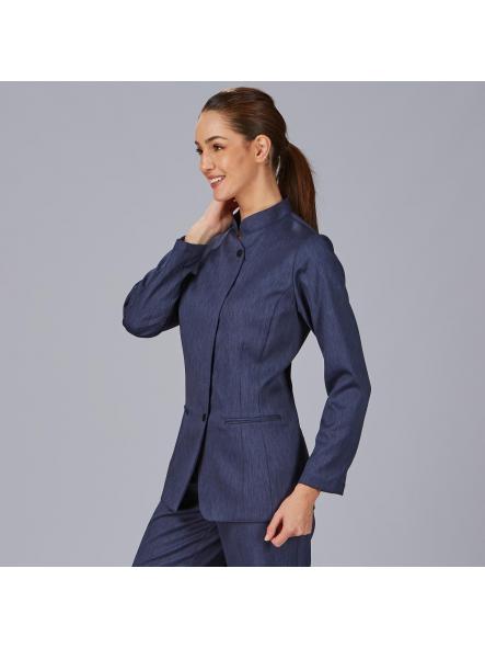 Chaqueta Mujer Cuello Mao Campos [3]