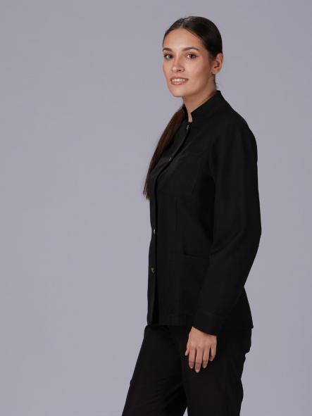 Chaqueta cuello mao mujer botón dorado [1]