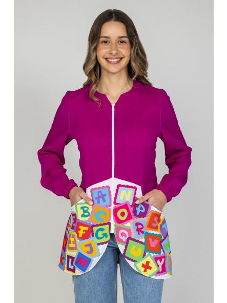 Bata manga larga letras [0]